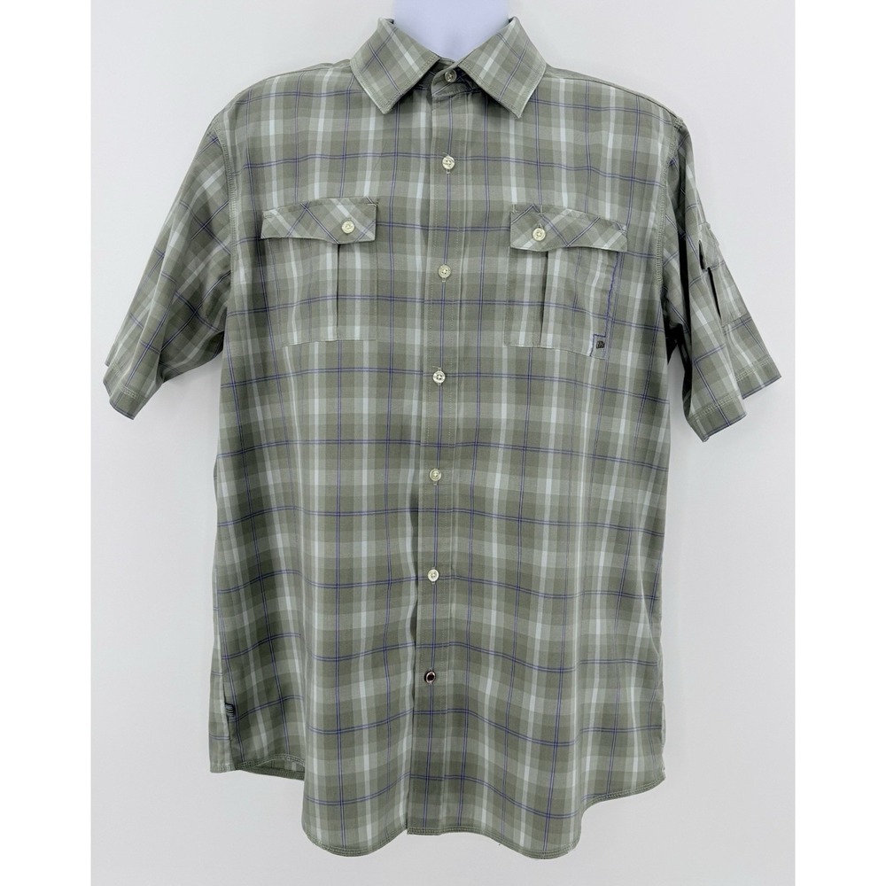 686 Performance Dry Vented Hiking Shirt Mens L Plaid Outdoor Camping Trail SS